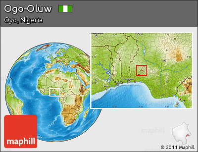 Physical Location Map of Ogo-Oluw