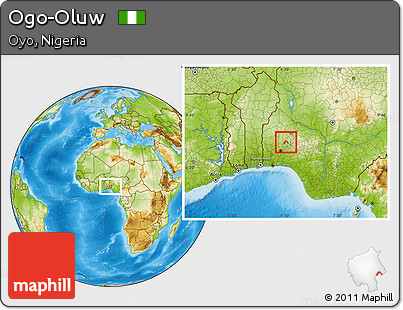 Physical Location Map of Ogo-Oluw