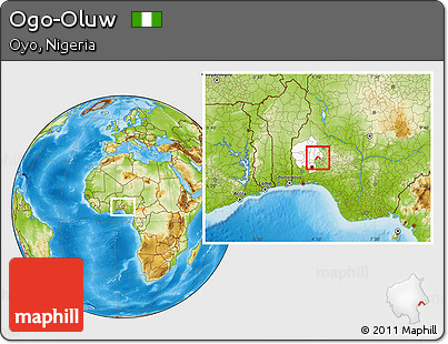 Physical Location Map of Ogo-Oluw, highlighted parent region