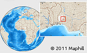 Shaded Relief Location Map of Ogo-Oluw, highlighted parent region