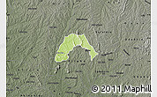 Physical Map of Ogo-Oluw, darken, semi-desaturated