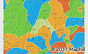 Physical Map of Ogo-Oluw, political outside