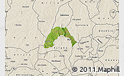 Satellite Map of Ogo-Oluw, shaded relief outside