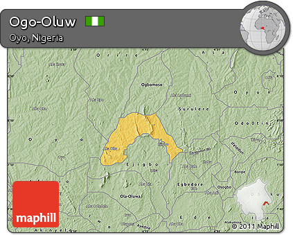 Savanna Style Map of Ogo-Oluw
