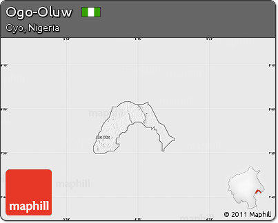 Silver Style Map of Ogo-Oluw, single color outside