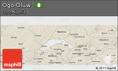 Classic Style Panoramic Map of Ogo-Oluw