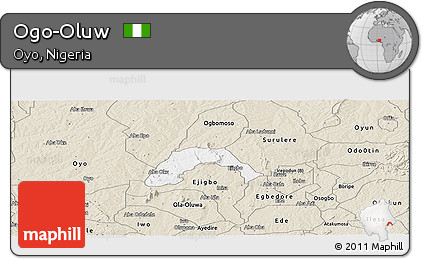 Classic Style Panoramic Map of Ogo-Oluw