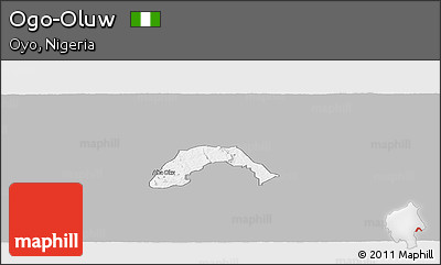 Gray Panoramic Map of Ogo-Oluw, single color outside