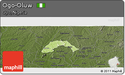 Physical Panoramic Map of Ogo-Oluw, darken