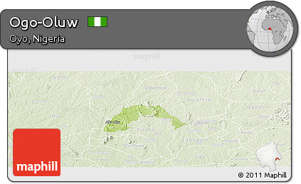 Physical Panoramic Map of Ogo-Oluw, lighten