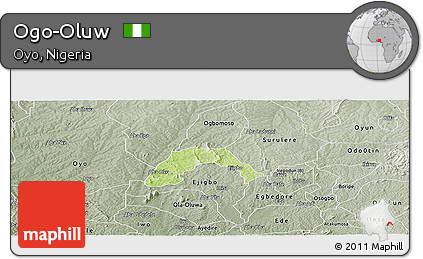 Physical Panoramic Map of Ogo-Oluw, semi-desaturated