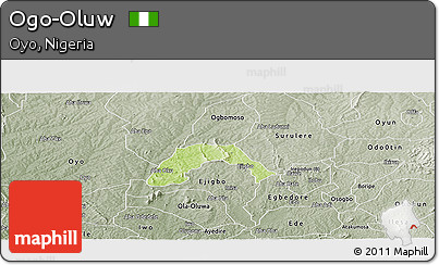 Physical Panoramic Map of Ogo-Oluw, semi-desaturated