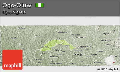 Physical Panoramic Map of Ogo-Oluw, semi-desaturated