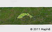 Satellite Panoramic Map of Ogo-Oluw, darken