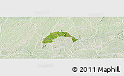Satellite Panoramic Map of Ogo-Oluw, lighten