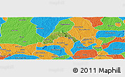 Satellite Panoramic Map of Ogo-Oluw, political outside