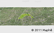 Satellite Panoramic Map of Ogo-Oluw, semi-desaturated