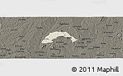 Shaded Relief Panoramic Map of Ogo-Oluw, darken