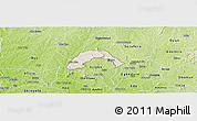 Shaded Relief Panoramic Map of Ogo-Oluw, physical outside