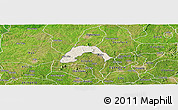 Shaded Relief Panoramic Map of Ogo-Oluw, satellite outside