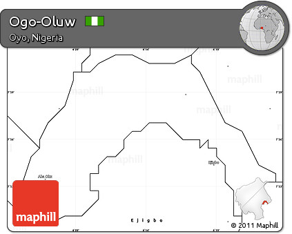 Blank Simple Map of Ogo-Oluw