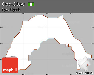 Gray Simple Map of Ogo-Oluw, cropped outside
