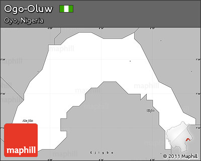Gray Simple Map of Ogo-Oluw
