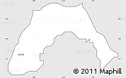 Silver Style Simple Map of Ogo-Oluw, cropped outside