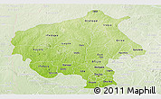 Physical Panoramic Map of Oyo, lighten