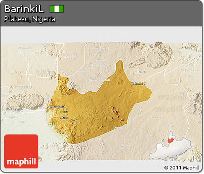 Physical 3D Map of BarinkiL, lighten