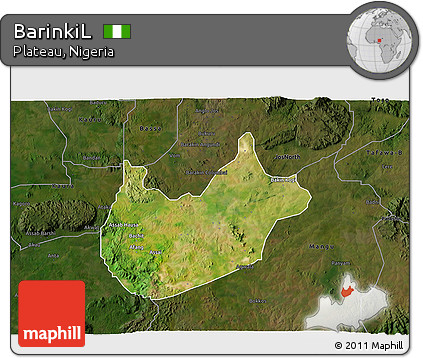 Satellite 3D Map of BarinkiL, darken