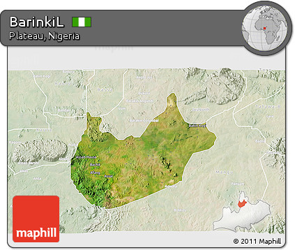 Satellite 3D Map of BarinkiL, lighten
