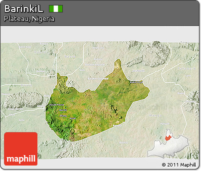 Satellite 3D Map of BarinkiL, lighten