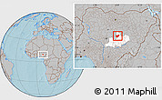 Gray Location Map of BarinkiL, highlighted parent region, hill shading