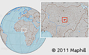 Gray Location Map of BarinkiL, hill shading