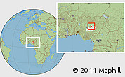Savanna Style Location Map of BarinkiL, highlighted parent region, within the entire country