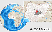 Shaded Relief Location Map of BarinkiL, highlighted country, highlighted parent region