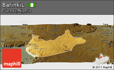 Physical Panoramic Map of BarinkiL, darken
