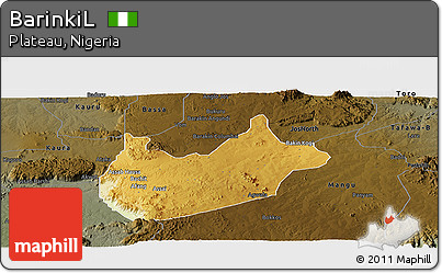 Physical Panoramic Map of BarinkiL, darken