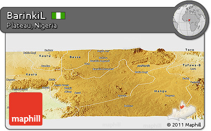 Physical Panoramic Map of BarinkiL