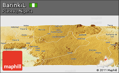 Physical Panoramic Map of BarinkiL