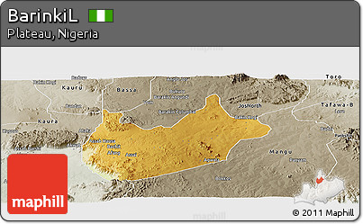 Physical Panoramic Map of BarinkiL, semi-desaturated