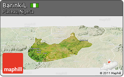 Satellite Panoramic Map of BarinkiL, lighten