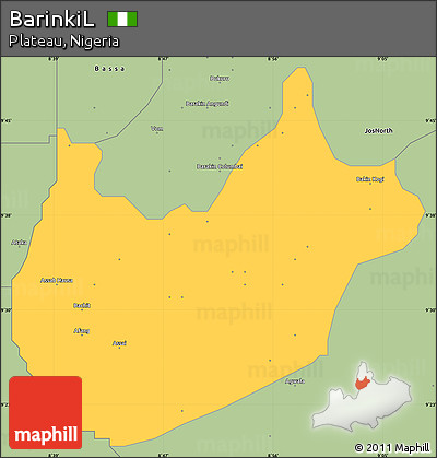 Savanna Style Simple Map of BarinkiL