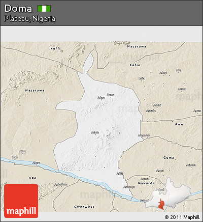 Classic Style 3D Map of Doma