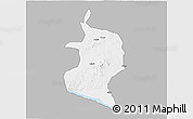 Gray 3D Map of Doma, single color outside