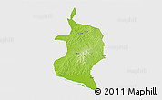 Physical 3D Map of Doma, single color outside