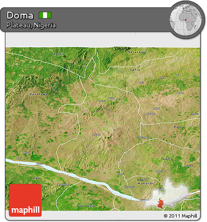 Satellite 3D Map of Doma
