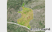 Satellite 3D Map of Doma, semi-desaturated