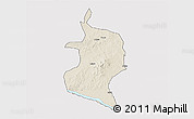 Shaded Relief 3D Map of Doma, single color outside
